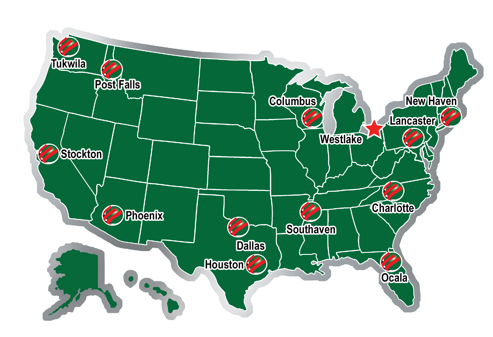 Therm-All Locations Map